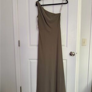 Jenny Yoo One-Shoulder Taupe bridesmaid Dress